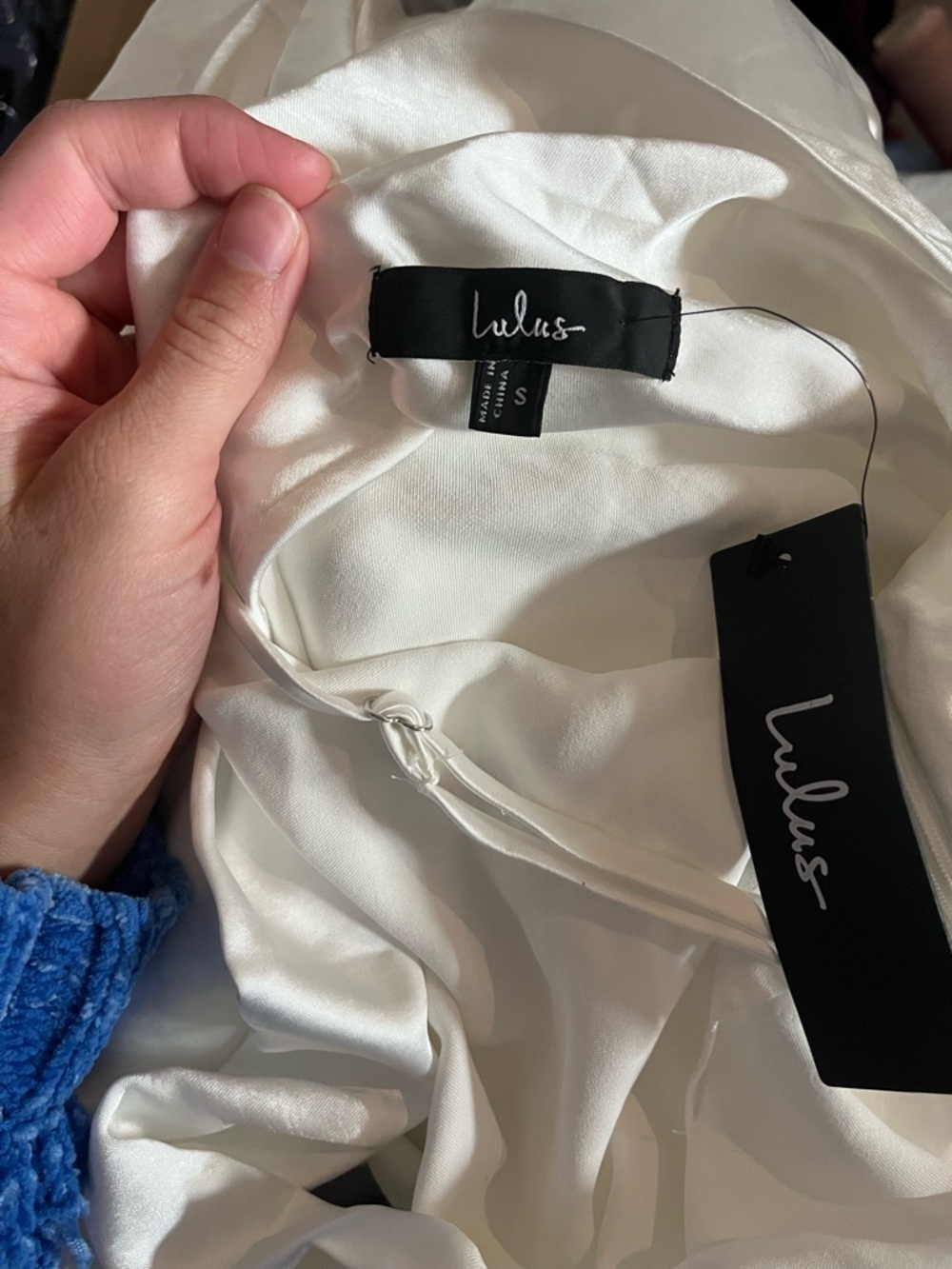 Lulus Reglan White Satin One-Shoulder Sash Midi Dress - Picture 8 of 10
